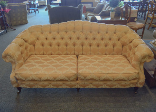 Tufted Victorian Damask Sofa