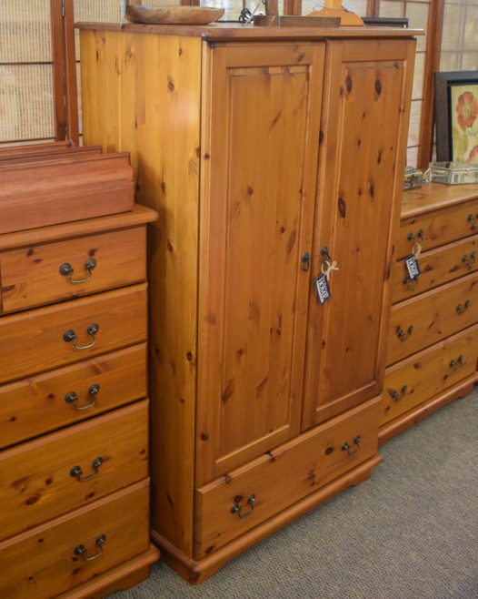 Knotty Pine Dressing Armoire - Image 2