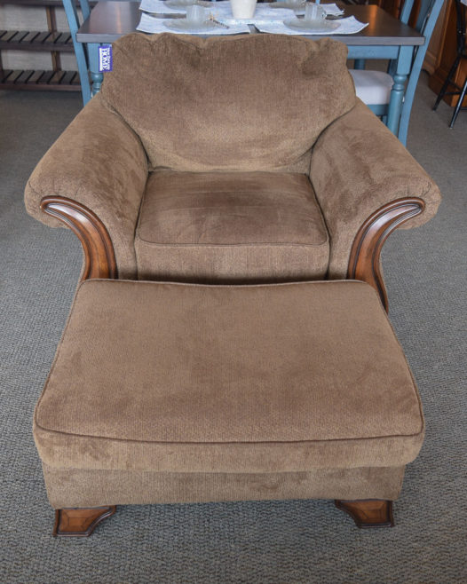 Brown Ashley Chair & Ottoman