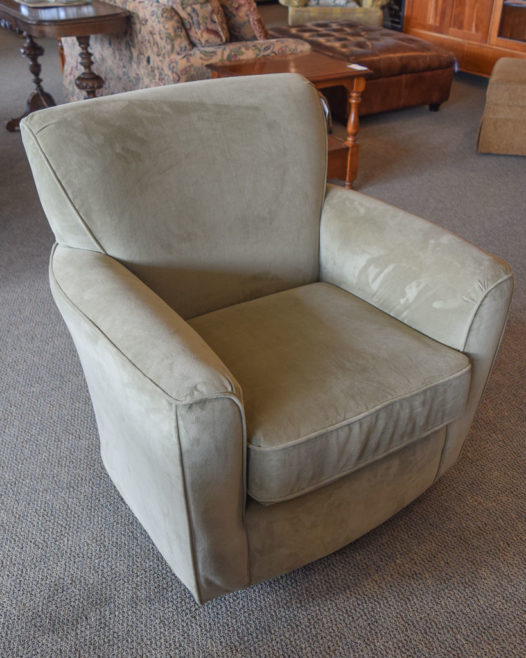Sage Green Velvet Swivel Chair - Image 2
