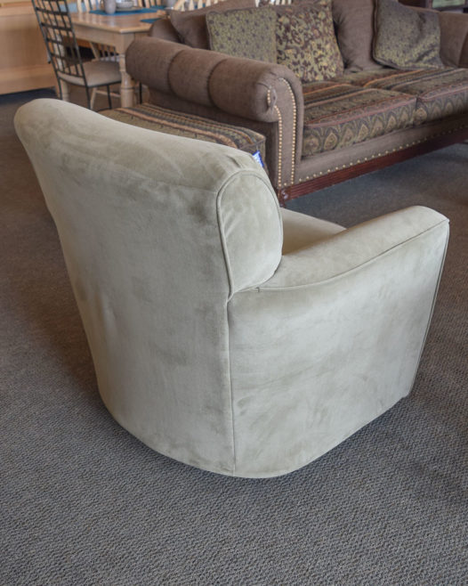Sage Green Velvet Swivel Chair - Image 3