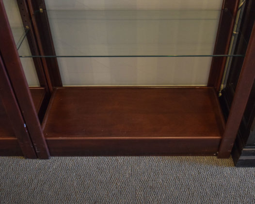 Dark Wood Glass Display Shelf - Image 2