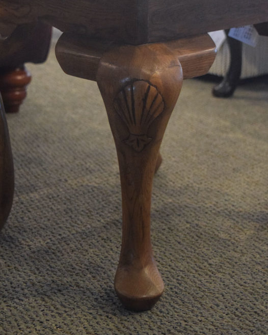 Oak Oval One Drawer End Table - Image 3