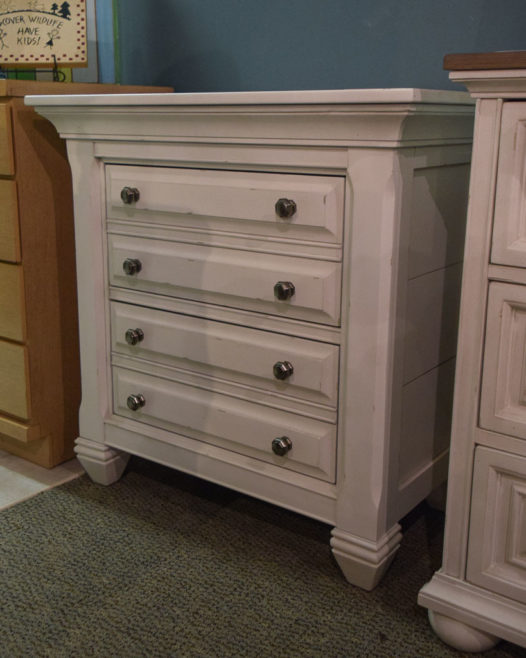 White Distressed Nightstand - Image 2