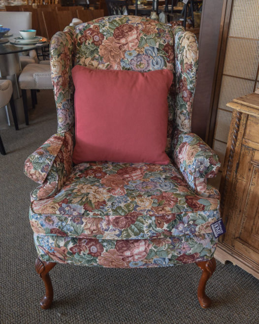 Floral Wingback Chair