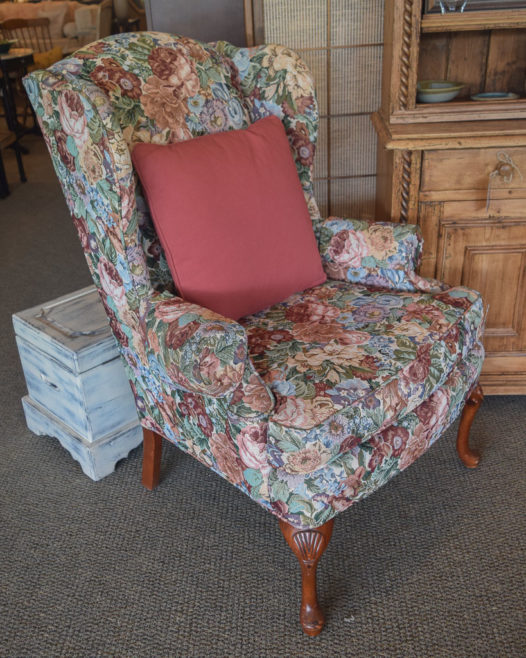 Floral Wingback Chair - Image 2