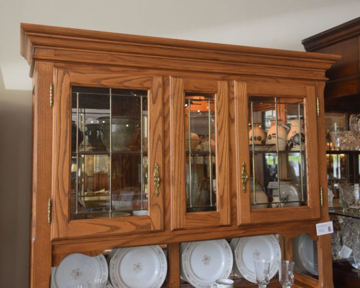 Oak Mirrored Buffet Hutch - Image 2