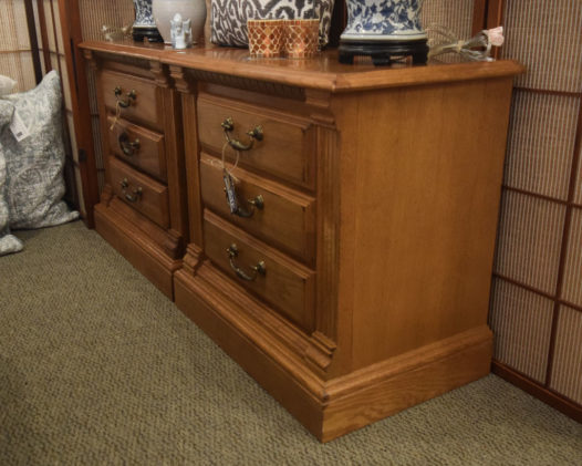 American Drew Oak Nightstand - Image 2