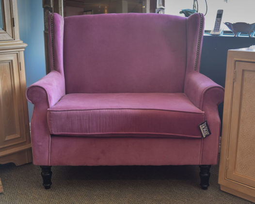Plum Velvet Settee - Image 2