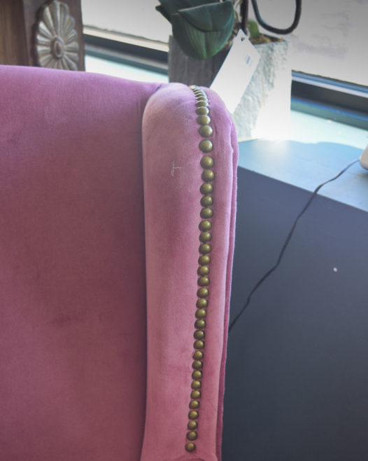 Plum Velvet Settee - Image 3