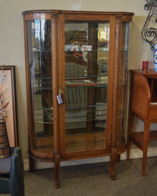 Vintage Oak China Cabinet - Image 2