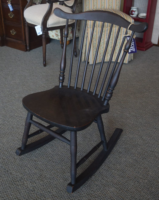 Vintage Black Child Rocker - Image 2