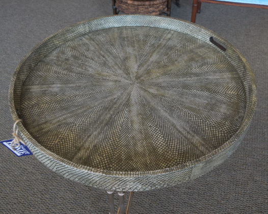 Round Accent Table/Metal Legs - Image 3