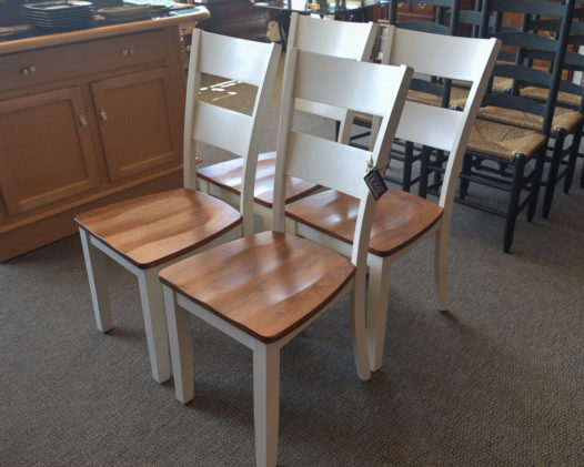 White/Wood Chairs- Set of 4