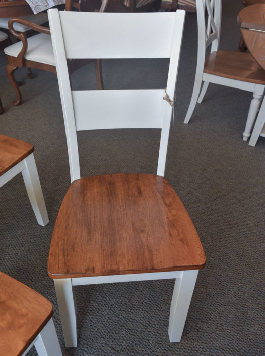 White/Wood Chairs- Set of 4 - Image 2