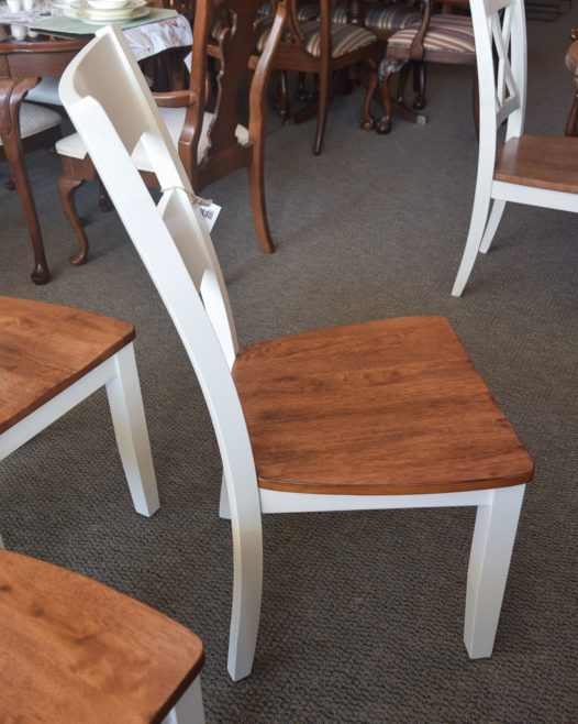 White/Wood Chairs- Set of 4 - Image 3