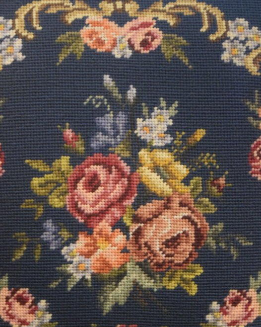 Blue Embroidered Accent Chair - Image 6
