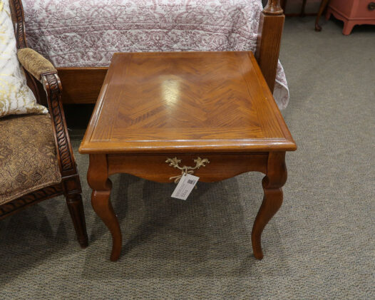 Wood End Table w/ Drawer - Image 2