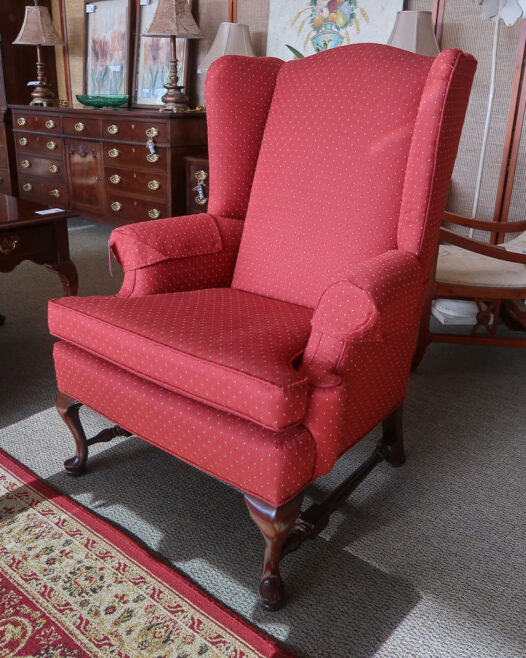 Red & Gold Wingback Chair - Image 2