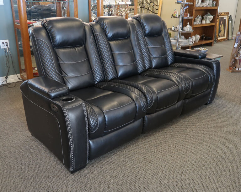 ashley leather power reclining sofa set