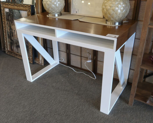 Custom Walnut Top White Desk - Image 2