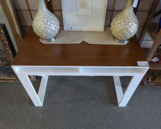 Custom Walnut Top White Desk - Image 3