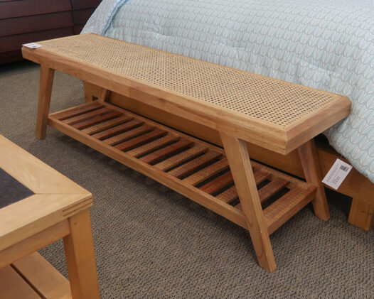 Caned Seat Bench - Image 3