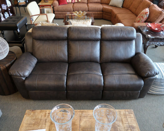 Abbyson Leather Reclining Sofa - Image 3