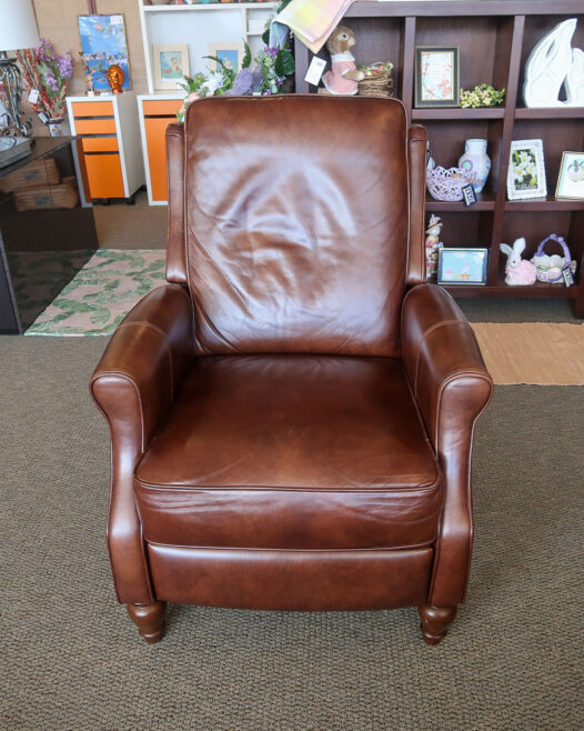 Brown Leather Recliner - Image 2