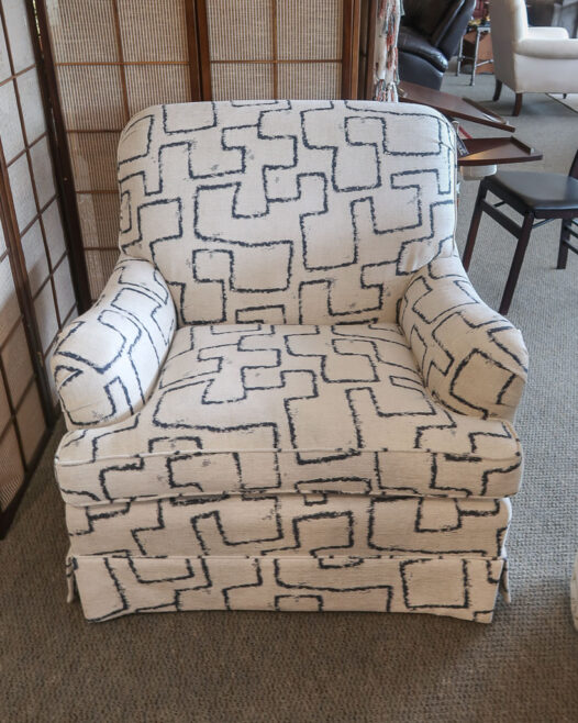 Blue & White  Accent Chair