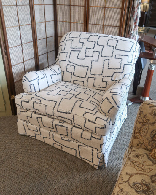 Blue & White  Accent Chair - Image 2