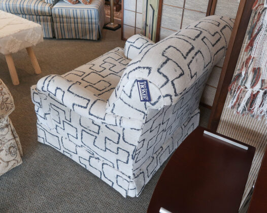 Blue & White  Accent Chair - Image 3
