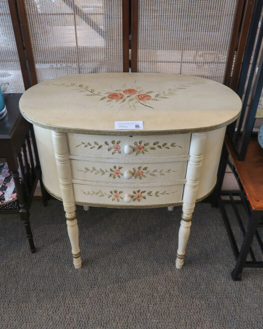 Oval Painted Accent Table