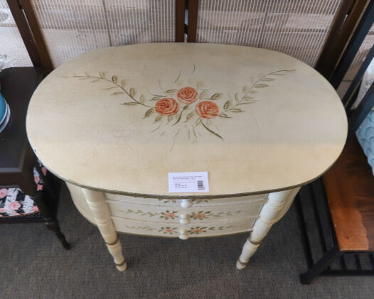 Oval Painted Accent Table - Image 3