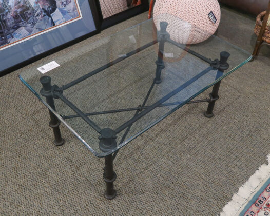 Glass Top Iron Coffee Table
