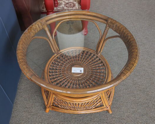 Pier 1 Glass & Wicker Table
