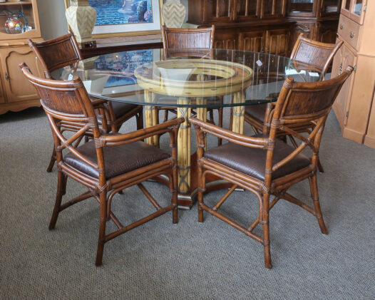 Pier 1 Glass Bamboo Dining Set