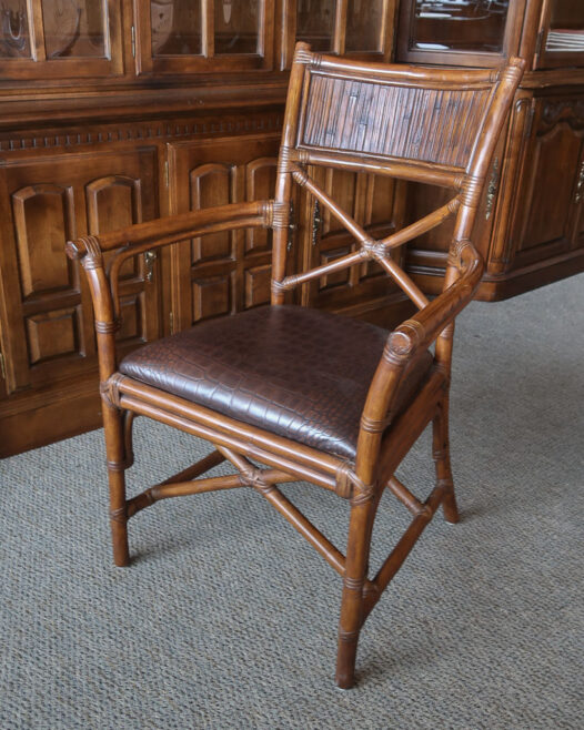 Pier 1 Glass Bamboo Dining Set - Image 3