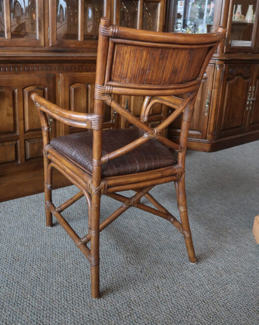 Pier 1 Glass Bamboo Dining Set - Image 4