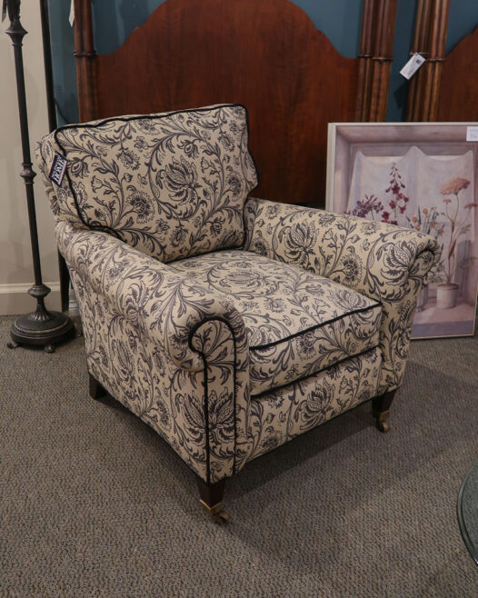 Black & Cream Accent Chair - Image 2