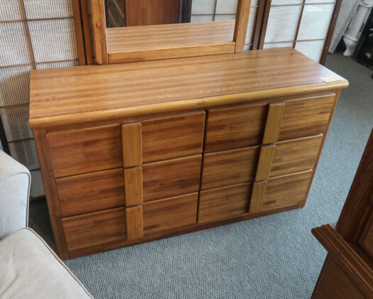Wood Dresser with Mirror - Image 2