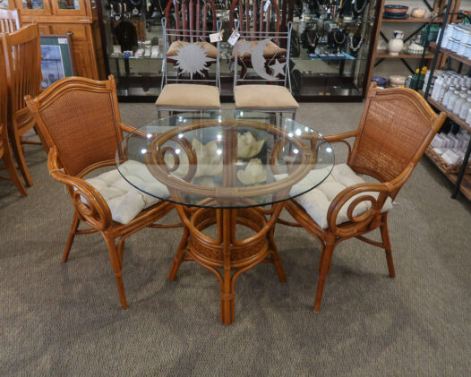 Bamboo & Glass 3 Pc Bistro Set
