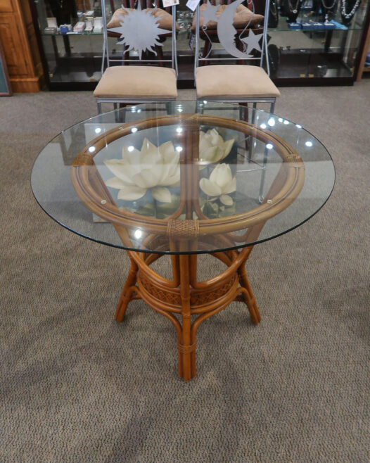 Bamboo & Glass 3 Pc Bistro Set - Image 2