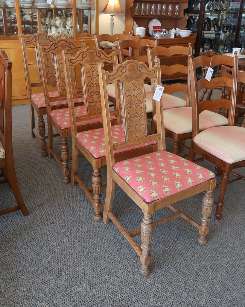 Vintage oak 2025 chairs