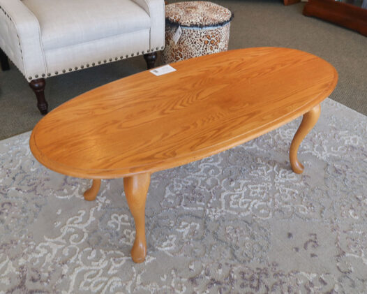 Oak Oval Coffee Table - Image 2