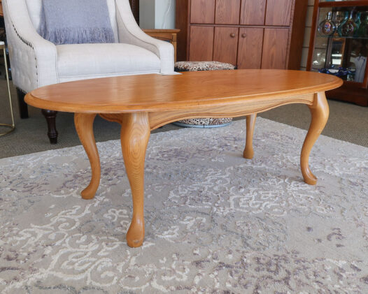 Oak Oval Coffee Table - Image 3