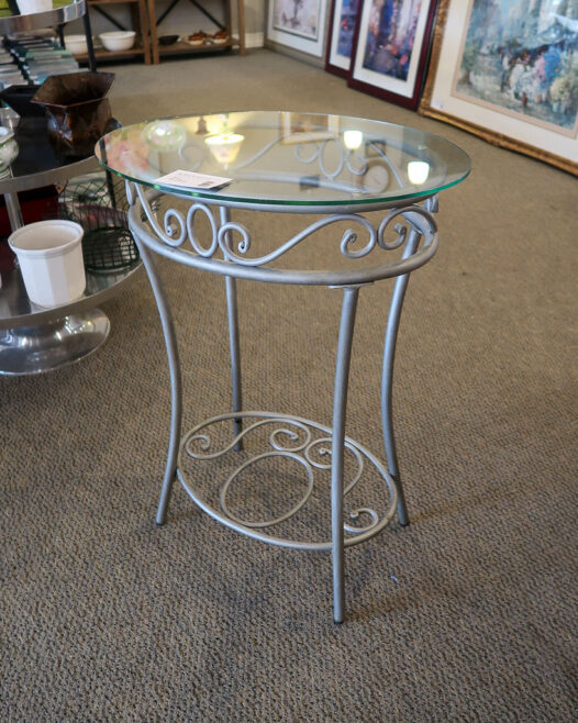Oval Glass Top Accent Table - Image 3