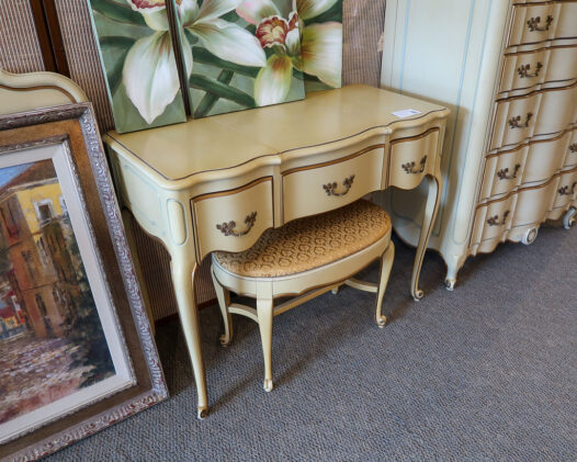 French Provincial Vanity/Stool - Image 2