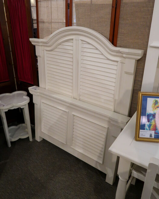 Antique White Shutter Twin Bed - Image 2