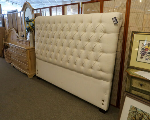 Tufted Fabric King Bed